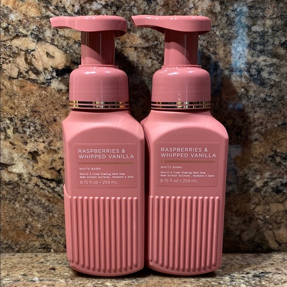 Two (2) “Raspberries & Whipped Vanilla” BBW, 8.75 fl oz, Foaming Hand Soap, NWT - Picture 1 of 6